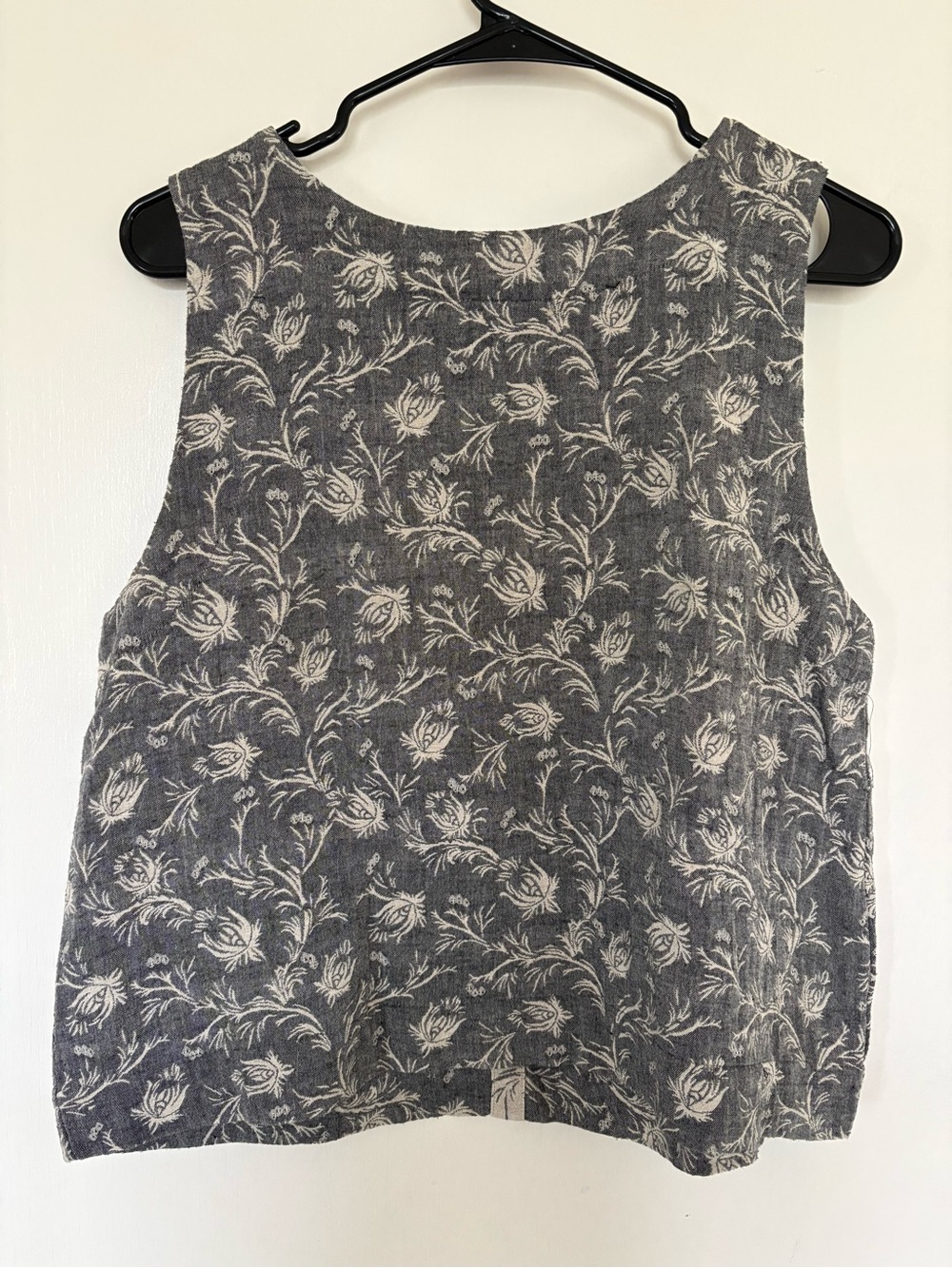 Hello Nite Los Angeles Floral Linen Blend Sleeveless Top Size Medium Cottagecore